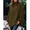 imagePRETTYGARDEN Womens 2026 Fall Turtleneck Oversized Sweaters Long Sleeve Chunky Knit Pullover Tops Winter Fashion ClothesArmy Green