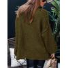 imagePRETTYGARDEN Womens 2026 Fall Turtleneck Oversized Sweaters Long Sleeve Chunky Knit Pullover Tops Winter Fashion ClothesArmy Green