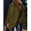 imagePRETTYGARDEN Womens 2026 Fall Turtleneck Oversized Sweaters Long Sleeve Chunky Knit Pullover Tops Winter Fashion ClothesArmy Green