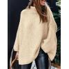 imagePRETTYGARDEN Womens 2026 Fall Turtleneck Oversized Sweaters Long Sleeve Chunky Knit Pullover Tops Winter Fashion ClothesBeige