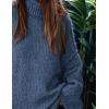 imagePRETTYGARDEN Womens 2026 Fall Turtleneck Oversized Sweaters Long Sleeve Chunky Knit Pullover Tops Winter Fashion ClothesBlue