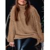 imagePRETTYGARDEN Womens 2026 Fall Turtleneck Oversized Sweaters Long Sleeve Chunky Knit Pullover Tops Winter Fashion ClothesCamel