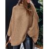 imagePRETTYGARDEN Womens 2026 Fall Turtleneck Oversized Sweaters Long Sleeve Chunky Knit Pullover Tops Winter Fashion ClothesCamel