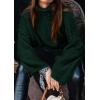 imagePRETTYGARDEN Womens 2026 Fall Turtleneck Oversized Sweaters Long Sleeve Chunky Knit Pullover Tops Winter Fashion ClothesDark Green