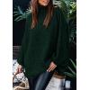 imagePRETTYGARDEN Womens 2026 Fall Turtleneck Oversized Sweaters Long Sleeve Chunky Knit Pullover Tops Winter Fashion ClothesDark Green