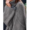 imagePRETTYGARDEN Womens 2026 Fall Turtleneck Oversized Sweaters Long Sleeve Chunky Knit Pullover Tops Winter Fashion ClothesGrey