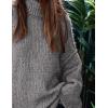 imagePRETTYGARDEN Womens 2026 Fall Turtleneck Oversized Sweaters Long Sleeve Chunky Knit Pullover Tops Winter Fashion ClothesGrey