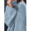 imagePRETTYGARDEN Womens 2026 Fall Turtleneck Oversized Sweaters Long Sleeve Chunky Knit Pullover Tops Winter Fashion ClothesLight Blue