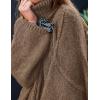 imagePRETTYGARDEN Womens 2026 Fall Turtleneck Oversized Sweaters Long Sleeve Chunky Knit Pullover Tops Winter Fashion ClothesLight Brown