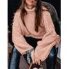 imagePRETTYGARDEN Womens 2026 Fall Turtleneck Oversized Sweaters Long Sleeve Chunky Knit Pullover Tops Winter Fashion ClothesLight Pink