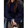 imagePRETTYGARDEN Womens 2026 Fall Turtleneck Oversized Sweaters Long Sleeve Chunky Knit Pullover Tops Winter Fashion ClothesNavy Blue