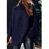 imagePRETTYGARDEN Womens 2026 Fall Turtleneck Oversized Sweaters Long Sleeve Chunky Knit Pullover Tops Winter Fashion ClothesNavy Blue