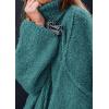 imagePRETTYGARDEN Womens 2026 Fall Turtleneck Oversized Sweaters Long Sleeve Chunky Knit Pullover Tops Winter Fashion ClothesTeal