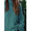 imagePRETTYGARDEN Womens 2026 Fall Turtleneck Oversized Sweaters Long Sleeve Chunky Knit Pullover Tops Winter Fashion ClothesTeal