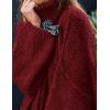 imagePRETTYGARDEN Womens 2026 Fall Turtleneck Oversized Sweaters Long Sleeve Chunky Knit Pullover Tops Winter Fashion ClothesWine Red