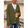 imagePRETTYGARDEN Womens 2026 Oversized Cardigan Sweaters Trendy Chunky Knit Long Sleeve V Neck Button Down Fall Winter OutfitsArmy Green