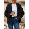 imagePRETTYGARDEN Womens 2026 Oversized Cardigan Sweaters Trendy Chunky Knit Long Sleeve V Neck Button Down Fall Winter OutfitsBlack