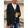 imagePRETTYGARDEN Womens 2026 Oversized Cardigan Sweaters Trendy Chunky Knit Long Sleeve V Neck Button Down Fall Winter OutfitsBlack