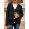 imagePRETTYGARDEN Womens 2026 Oversized Cardigan Sweaters Trendy Chunky Knit Long Sleeve V Neck Button Down Fall Winter OutfitsBlack