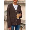 imagePRETTYGARDEN Womens 2026 Oversized Cardigan Sweaters Trendy Chunky Knit Long Sleeve V Neck Button Down Fall Winter OutfitsBrown