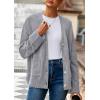 imagePRETTYGARDEN Womens 2026 Oversized Cardigan Sweaters Trendy Chunky Knit Long Sleeve V Neck Button Down Fall Winter OutfitsGrey