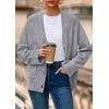 imagePRETTYGARDEN Womens 2026 Oversized Cardigan Sweaters Trendy Chunky Knit Long Sleeve V Neck Button Down Fall Winter OutfitsGrey