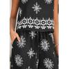 imagePRETTYGARDEN Womens 2026 Summer 2 Piece Lounge Sets Boho Floral Tank Tops Flowy Wide Peg Pants Travel Beach Vacation OutfitsFloral Black White