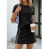imagePRETTYGARDEN Womens 2026 Summer 2 Piece Skirt Sets Short Sleeve Shirts Tops Skorts Matching Workout Clothes Travel OutfitsBlack