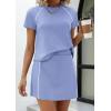 imagePRETTYGARDEN Womens 2026 Summer 2 Piece Skirt Sets Short Sleeve Shirts Tops Skorts Matching Workout Clothes Travel OutfitsLight Blue