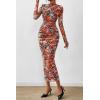 imagePRETTYGARDEN Womens Long Sleeve Maxi Dresses 2026 Spring Ruched Bodycon Floral Mesh Formal Wedding Guest Cocktail Party DressBlack Multicolored Floral