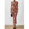 imagePRETTYGARDEN Womens Long Sleeve Maxi Dresses 2026 Spring Ruched Bodycon Floral Mesh Formal Wedding Guest Cocktail Party DressBlack Multicolored Floral