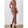 imagePRETTYGARDEN Womens Long Sleeve Maxi Dresses 2026 Spring Ruched Bodycon Floral Mesh Formal Wedding Guest Cocktail Party DressBlack Multicolored Floral