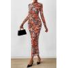 imagePRETTYGARDEN Womens Long Sleeve Maxi Dresses 2026 Spring Ruched Bodycon Floral Mesh Formal Wedding Guest Cocktail Party DressBlack Multicolored Floral