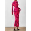 imagePRETTYGARDEN Womens Long Sleeve Maxi Dresses 2026 Spring Ruched Bodycon Floral Mesh Formal Wedding Guest Cocktail Party DressBlack Rose Red Big Floral