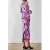 imagePRETTYGARDEN Womens Long Sleeve Maxi Dresses 2026 Spring Ruched Bodycon Floral Mesh Formal Wedding Guest Cocktail Party DressFloral Grey Purple