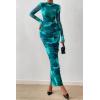imagePRETTYGARDEN Womens Long Sleeve Maxi Dresses 2026 Spring Ruched Bodycon Floral Mesh Formal Wedding Guest Cocktail Party DressFloral Lake Blue