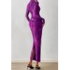 imagePRETTYGARDEN Womens Long Sleeve Maxi Dresses 2026 Spring Ruched Bodycon Floral Mesh Formal Wedding Guest Cocktail Party DressFloral Purple