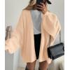 imagePRETTYGARDEN Womens Oversized Cardigan Sweaters 2026 Fall Long Lantern Sleeve Knit Open Front Lightweight SweaterApricot