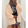 imagePRETTYGARDEN Womens Oversized Cardigan Sweaters 2026 Fall Long Lantern Sleeve Knit Open Front Lightweight SweaterApricot