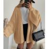 imagePRETTYGARDEN Womens Oversized Cardigan Sweaters 2026 Fall Long Lantern Sleeve Knit Open Front Lightweight SweaterCamel