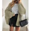 imagePRETTYGARDEN Womens Oversized Cardigan Sweaters 2026 Fall Long Lantern Sleeve Knit Open Front Lightweight SweaterMist Green