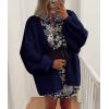 imagePRETTYGARDEN Womens Oversized Cardigan Sweaters 2026 Fall Long Lantern Sleeve Knit Open Front Lightweight SweaterNavy