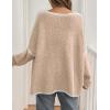 imagePRETTYGARDEN Womens Oversized Cardigan Sweaters 2026 Fall Long Lantern Sleeve Knit Open Front Lightweight SweaterStyle2apricot