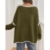 imagePRETTYGARDEN Womens Oversized Cardigan Sweaters 2026 Fall Long Lantern Sleeve Knit Open Front Lightweight SweaterStyle2army Green