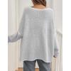 imagePRETTYGARDEN Womens Oversized Cardigan Sweaters 2026 Fall Long Lantern Sleeve Knit Open Front Lightweight SweaterStyle2grey