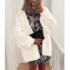 imagePRETTYGARDEN Womens Oversized Cardigan Sweaters 2026 Fall Long Lantern Sleeve Knit Open Front Lightweight SweaterWhite