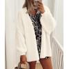 imagePRETTYGARDEN Womens Oversized Cardigan Sweaters 2026 Fall Long Lantern Sleeve Knit Open Front Lightweight SweaterWhite