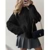 imagePRETTYGARDEN Womens Oversized Fall Sweaters 2026 Casual Long Sleeve Crewneck Chunky Cable Knit Pullover Tops Winter ClothesBlack
