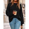 imagePRETTYGARDEN Womens Oversized Sweater 2025 Crewneck Long Sleeve Ribbed Knit Pullover Sweaters Tops Fall Fashion OutfitsBlack