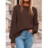 imagePRETTYGARDEN Womens Oversized Sweater 2025 Crewneck Long Sleeve Ribbed Knit Pullover Sweaters Tops Fall Fashion OutfitsBrown